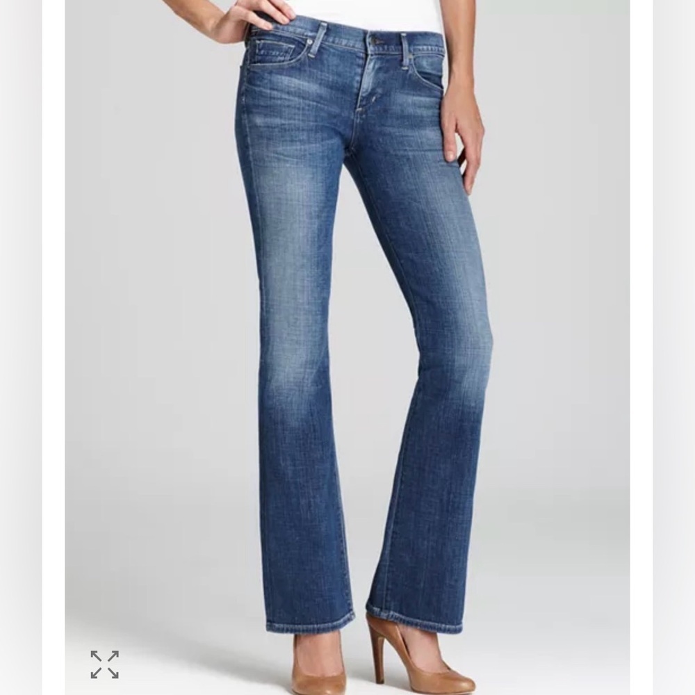 CITIZENS OF HUMANITY Petite 29 Dita blue woman low rise bootcut jean bohemian